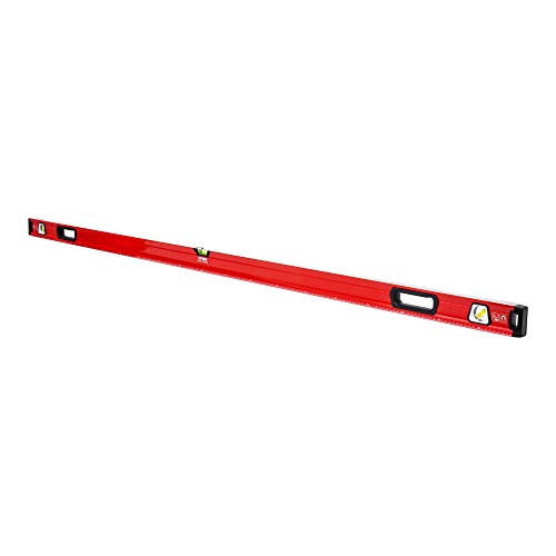 STIER Premium Wasserwaage mit Magnet und drei Libellen 2000 mm 0 5 mm/m vertikal und horizontal messen Spiegel-Lotlibelle präzise Messungm Aluminiumlegierung doppelt gefräste Oberfläche