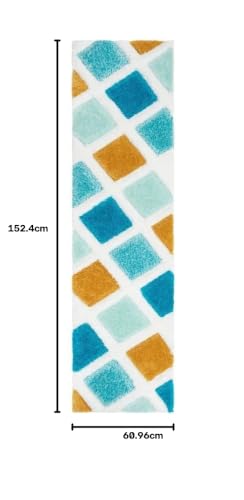 Image of Soft Plain Shaggy Rugs and Carpet for Bedroom Living Room 2x5 Feet M-12