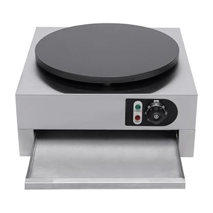 3000W Elektrischer Crepe Maker Crepes CrepesgeräT Edelstahl Crepesplatte Crepeseisen Crepesmaker Elektro WaffelgeräTe Pfannkuchen mit ausziehbarem Tablett Eingebauter Thermostat 50-300℃ 220V – Bild 5