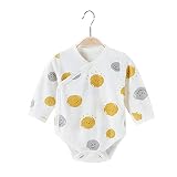 【Diseño】Este body para bebé está diseñado con un protector de barriga de doble capa y costuras sin hueso para un ajuste suave y ceñido y para el calor.La envoltura del borde del cuello se ajusta al cuello,es agradable a la piel y transpirable.El interesante patrón de dibujos animados hace que la ropa del bebé sea más encantadora.