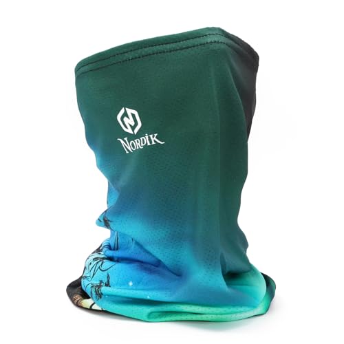 Nordik Neck Gaiter Windproof Face Mask Cover for Skiing, Cycling, hiking, surfing for Men & Women- Ice Blue Ink