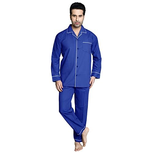 Image of Men's Cotton Solid Night Suit