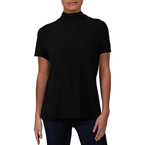 Blouse col montant Anne Klein manches courtes pour une silhouette affinée