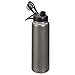 Amazon Basics Large Stainless Steel Insulated Water Bottle, Spout Lid, 30.1 ounces, Gray