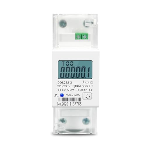 Compteur d'énergie Din Rail 230V 100A monophasé bidirectionnel pour suivi Kwh