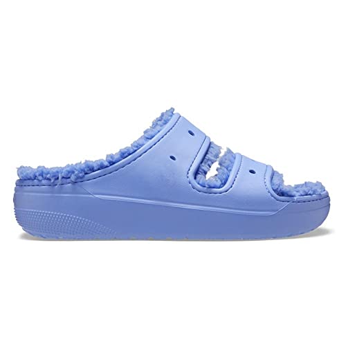 Image of Crocs Unisex-Adult Classic Cozzzy Sandals, Fuzzy Slippers and Slides, Moon Jelly, 4 Men /6 Women