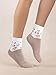 Women's Valentines Fashion Ankle Low Cut Cotton Socks Heart Leopard Print Beige Pink ML
