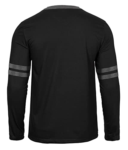 Decrum Mens Long Sleeve Shirts - Casual Crew Neck Full Sleeves Ringer Tee Men3