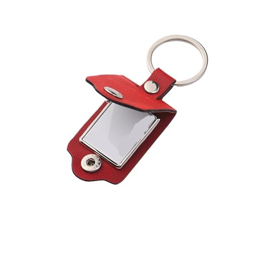 XYHTPP 3pcs PU Leather Keychain For Women Men DIY Photo