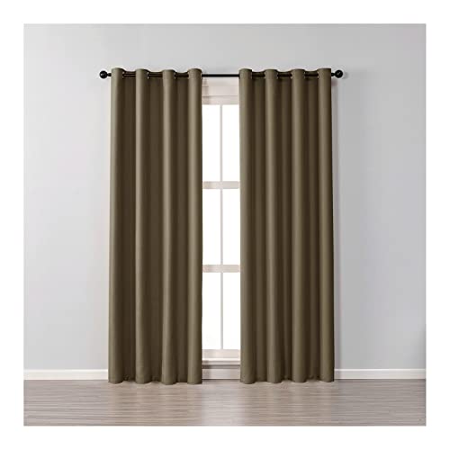 Rideaux occultants marron 2 pièces pour retrouver un sommeil réparateur - 2