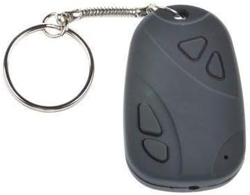 Msrs Sales Smart Spy Keychain Hidden Camera with Audio Video Recording and SD Card Support, Black, 480p