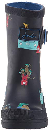 Joules Girls Jnr Welly Print Rain Boot, Navy Animals, 4 Little Kid #TOP1