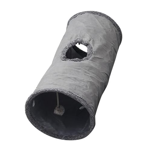 Túnel de juguete para gatos Uqezagpa con felpa arrugada y tubo de juego plegable para interiores