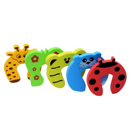 Image of BabySafeHouse Finger Pinch Door Guard for Baby Safety (Animal Shape-Pack of 20)-Door Stopper for Protection from Door Slamming & Accidental Door Lock