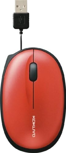 Kokuyo EAM – ummb2r Mobile Mouse (Cable Roll Type) Parts Red