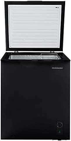 Cookology CCFZ142BK Freestanding Chest Freezer for Outbuildings, Garages and Sheds (142 Litre, Black)