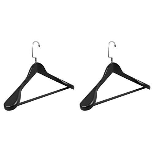 Cabilock 2 Pcs Heavy Duty Coat Hangers Set Wide Non-Slip Hangers Thicken Garment Hanging Rack Drying Rack Hanging