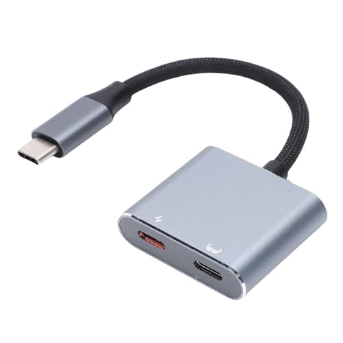 Phefop Okulary USB C na AR i Adapter do ładowania, Szybkie ładowanie PD o Mocy 100 W, ładowanie i Odtwarzanie 4K 60 Hz dla Steam Deck, Okulary ROG Ally AR, Plug and Play