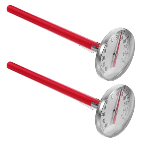 Artibetter Thermomètre Mécanique Rouge pour Climatiseur de Voiture, Accessoire Intérieur en Plastique, Facile à Installer, Forme Horloge pour Usage Automobile