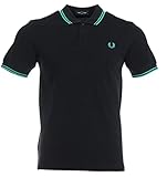 Marineblau/Minze Fred Perry Kurzarm Polo M3600 (as3, Alpha, m, Regular, Regular, M)