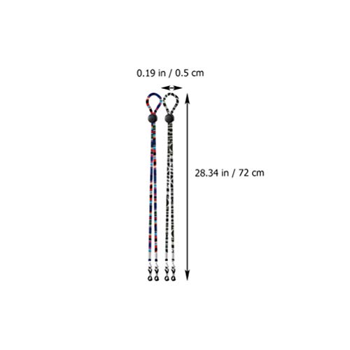 Generic 6 peças de corrente de óculos de sol com alça de pescoço para óculos de sol, corrente colori