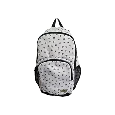 Mochila Vans Alumni All-over Logo blanco y negro Cover