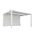 PURPLE LEAF Louvered Pergola Accessory 13 Feet Side Roller Blinds Adjustable Screen Rainproof UV Resistant Privacy Sun Side Shade, Pergola Not Included