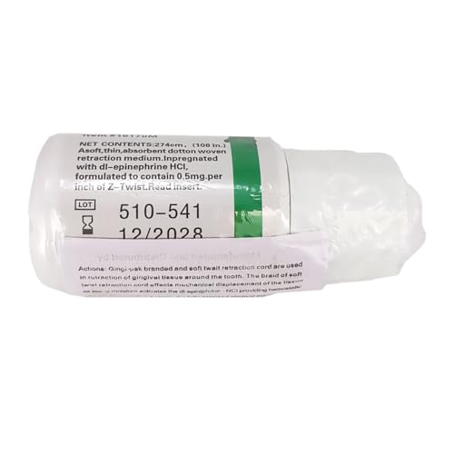 Image of DENTIMICA Dental Gingival Cord Retraction Knitted Cotton Professional Gingival Retraction Cord Thread Materials Accessory (#00)
