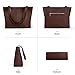 befen Real Leather Dark Brown Tote Bag for Women Work, Women's Tote Bags Purses for Daily and Travel Coffee
