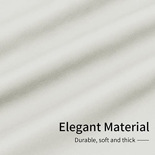 Image of Easy-Going Blackout Curtains for Bedroom, Solid Thermal Insulated Grommet and Noise Reduction Window Drapes, Room Darkening Curtains for Living Room, 2 Panels (42x54 in, Ivory)