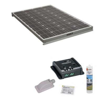 Pack ANTARION Panneau solaire 160W camping car + Kit de pose solaire avec régulateur de charge PWM 160W 10A