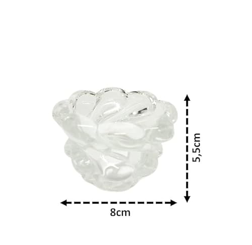 Jogo Porta Velas Castiçal Vidro Torcido Transparente 2 Unidades - Yangzi