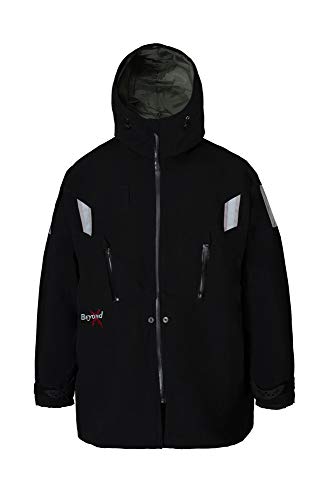 Giacca Giubotto Sci - Impermeabile - Misura L - Antipioggia E Antivento - Nero - per Maestri Sci - Rain Jacket Lungo - Mantella - Donna Uomo - Pesca