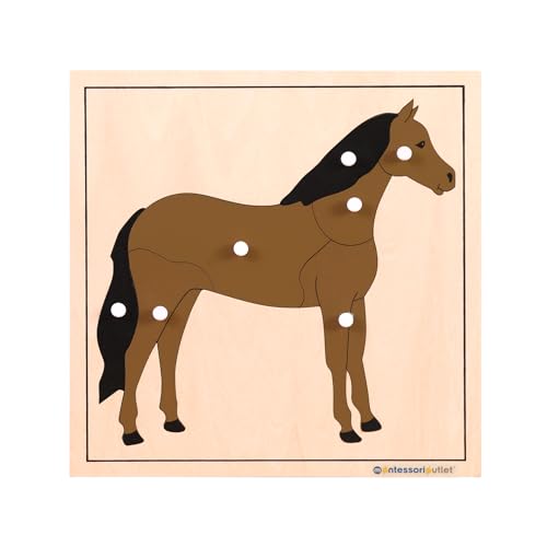 Image of Montessori Outlet Horse Puzzle for Children 3-6 Years Montessori Education at School and Home