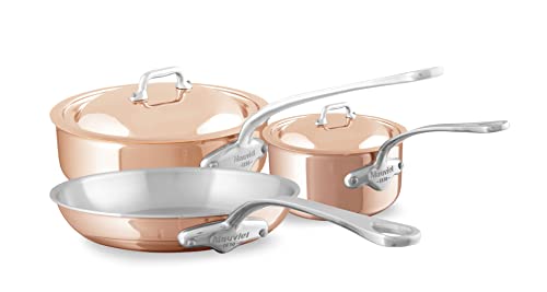 Mauviel M’6S 6-Ply Polished Copper & Stainless Steel 5-Piece Cookware