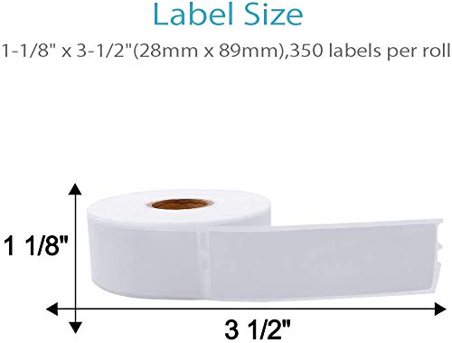 COLORWING Compatible Labels Replacement for 30252 Dymo Labels 1 1/8" x 3 1/2" (28 x 89 mm), 350 Labels per Roll, White, 4 Roll Address Labels for Dymo LabelWriter 450 400 450 Turbo - Thumbnail 3