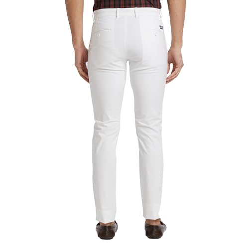 Image of Parx Men's Solid Pattern Lrt Cotton Blend Flat Front Casual Trouser