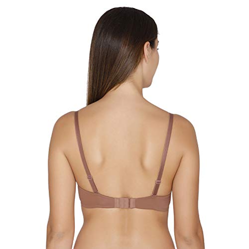 Image of Zivame Women's T-Shirt Padded Non Wired Bra (ZI1946-Nutmeg Brown 32d)