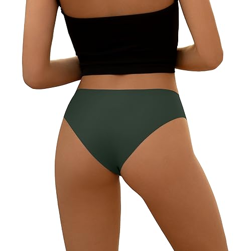 Image of DEANGELMON Seamless Underwear for Women No Show Bikini Panties Comfortable Stretch Invisible Ladies Hipster Briefs