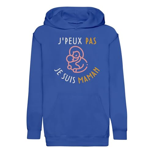 Sweat à capuche enfant J'peux pas je suis maman | Hoodie premium