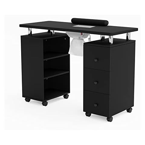 OmySalon Manicure Table with Dust Collector Cover