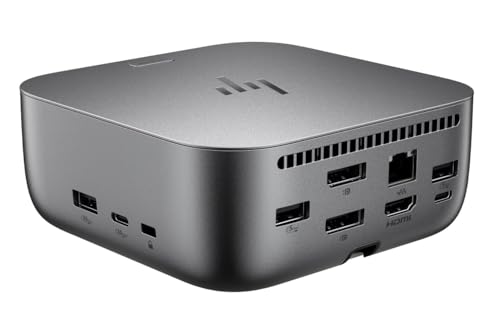 Image of HP 100W Thunderbolt 4 Dock Port Replicator Bundle with DKZ Hub (Universal Thunderbolt /USB-C Docking Station, Single Cable for Charging, Data Transfers to Any Brand Laptop)