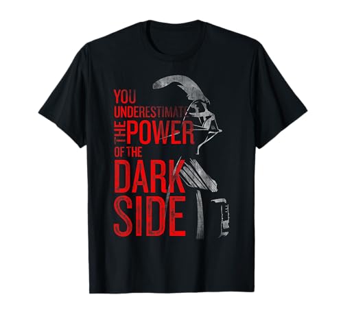 T-shirt Star Wars Vader You Underestimate coton noir col rond style casual