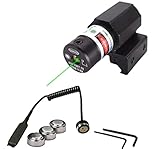 Tactical Pistol/Rifle Green Laser Sight with Integral Weaver Base and Picatinny Rail Mount & Pressure Switch (Laser Sight - 2) (Pack of 1-2)