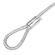 WECAN Sicherheitsseil-Befestigungsvorrichtung, Bühnenlicht-Sicherheitskabel, transparentes Seilkopf-Traversenzubehör Zubehör-Klemmhaken, 3 mm Durchmesser, 30 cm Länge, (10er-Pack, weiß)