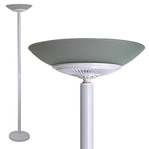 LED Floor Standing Energy Efficient Floor Lamp Uplighter Torchiere White Cool S.A.D