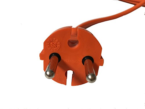 Câble de rallonge électrique orange robuste 15m pour l'extérieur