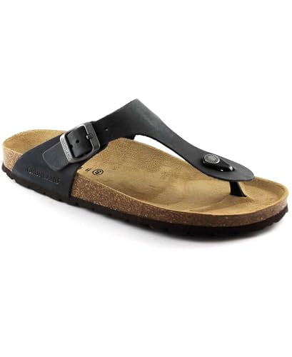 Pantoufles Anthracite Grünland Robi CB2008 Flops Homme style Birk confort quotidien