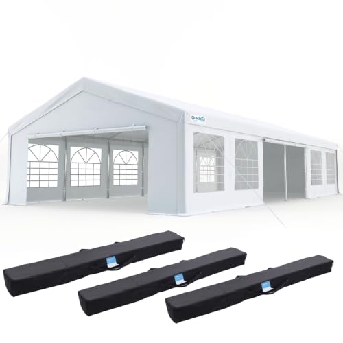 Quictent 20x40ft Party Tent Heavy Duty Outdoor Canopy Tent Carport Wedding Event Shelter BBQ Wedding Tents for Parties with Storage Bags(Church)