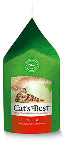 Cat's Best Original Katzenstreu, 100 % pflanzliche Katzen Klumpstreu mit maximaler Saugkraft – bekämpft Gerüche natürlich aktiv, 2,1 kg/5 l